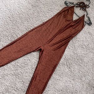 Tie Around the neck bronze one piece